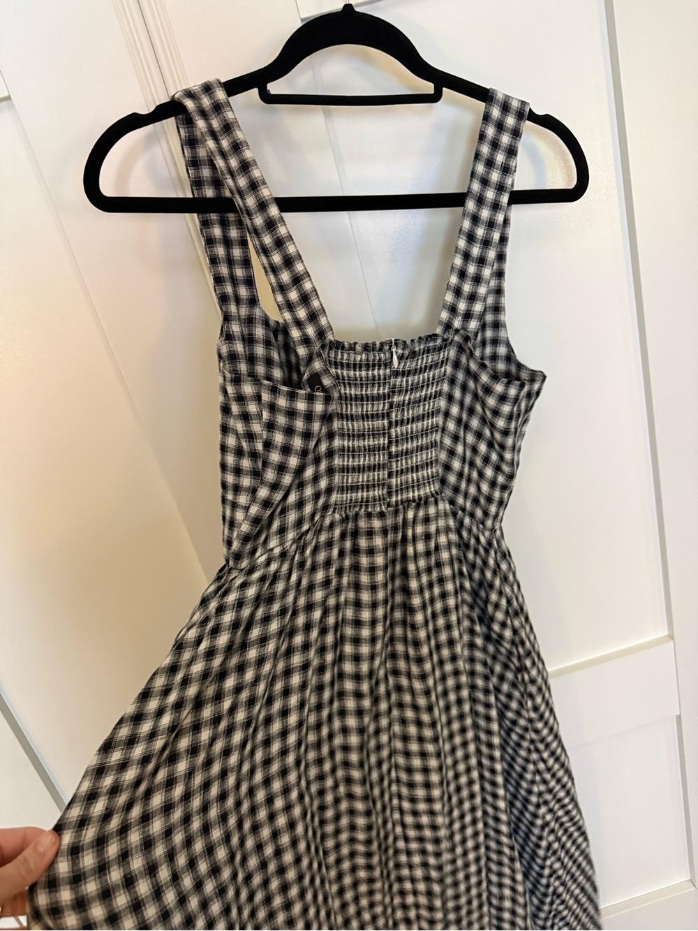 Quince Black and White Gingham Midi Sundress - Picture 5 of 6